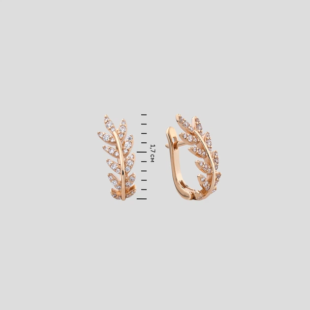 Золотые серьги Minimal с246-ч - изображение 4