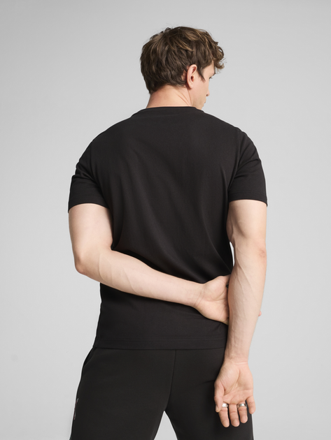 Футболка хлопковая длинная мужская Puma Mass Merchants Logo Tee 68466001 S Black с принтом (4067983580710) 