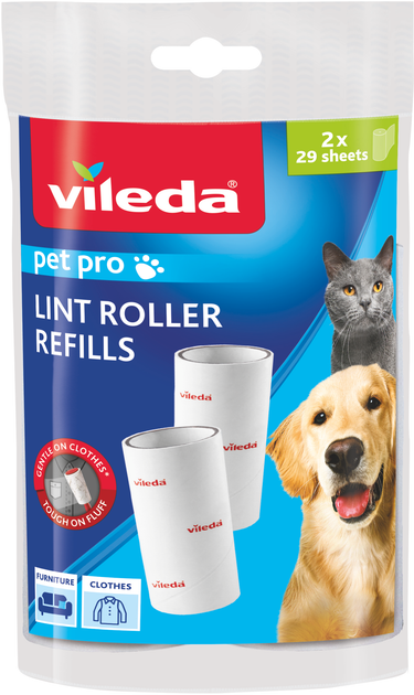 Wkłady do rolki do usuwania sierści Vileda Pet Pro 2 szt (8001940007922) - obraz 1