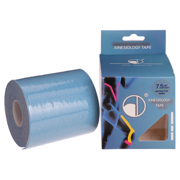 Кінезіо тейп для обличчя та тіла Kinesio tape SP-Sport BC-4863-7_5 7,5см х 5м ( BC-4863-7_5) - изображение 1