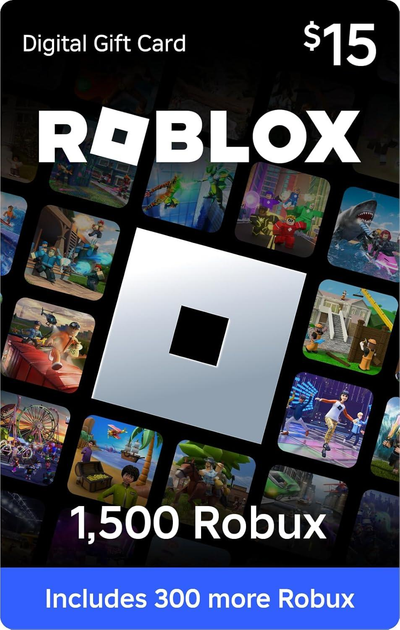 Карта поповнення Roblox Gift Card на 1500 ROBUX | 15$ (USD) - зображення 1