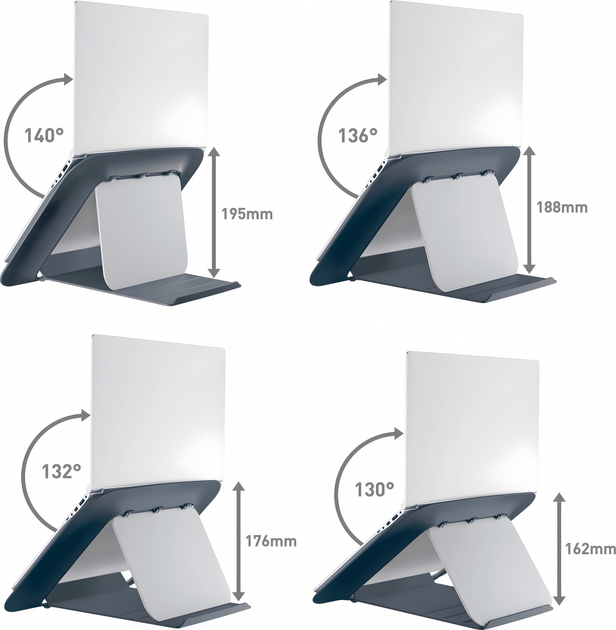 Podstawka pod laptopa Leitz Ergo Cosy Laptop Stand 17" 43.2 cm Grey (64260089) - obraz 4