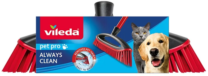 Szczotka do zamiatania sierści i włosów Vileda Pet Pro Always Clean bez drążka 1 szt (4023103208308) - obraz 1