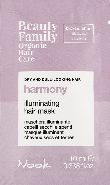 Маска для блеска сухих и тусклых волос NOOK BEAUTY FAMILY HARMONY VEGAN, 10 мл - Фото 1 Маска для блеска сухих и тусклых волос NOOK BEAUTY FAMILY HARMONY VEGAN, 10 мл - изображение 1
