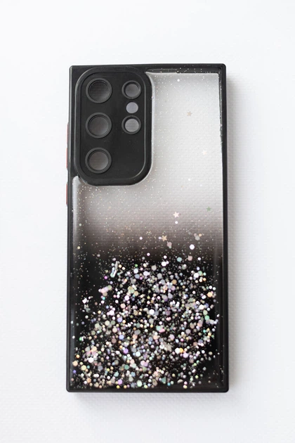 Чохол Stardust з кольоровими бортиками для Samsung S23 Ultra Чорний - Фото 1 Чохол Stardust з кольоровими бортиками для Samsung S23 Ultra Чорний - зображення 1