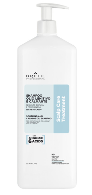 Успокаивающий шампунь-масло Brelil Scalp Care Soothing and calming oil shampoo 1000 мл - Фото 1 Успокаивающий шампунь-масло Brelil Scalp Care Soothing and calming oil shampoo 1000 мл - изображение 1