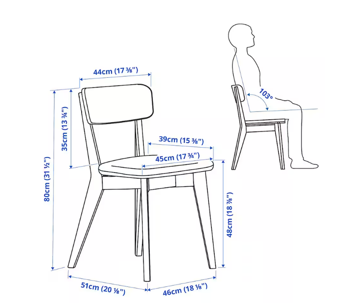 Кухонний стілець LISABO з м'яким сидінням IKEA 605.540.83 чорний/сірий - Фото 5 Кухонний стілець LISABO з м'яким сидінням IKEA 605.540.83 чорний/сірий - зображення 5