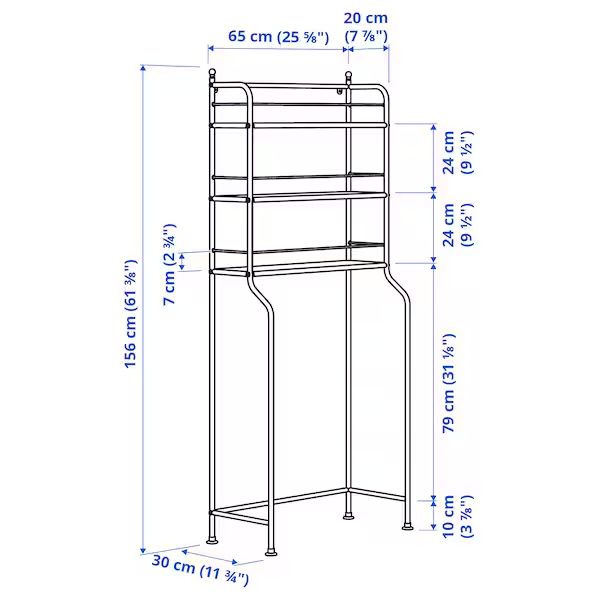 Полиця над унітазом FROSJON IKEA 605.749.05 чорний - зображення 7