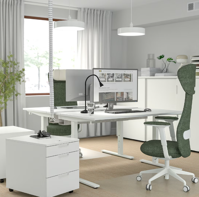 Комп'ютерний стіл MITTZON 140x80 cm IKEA 595.281.13 білий - зображення 3