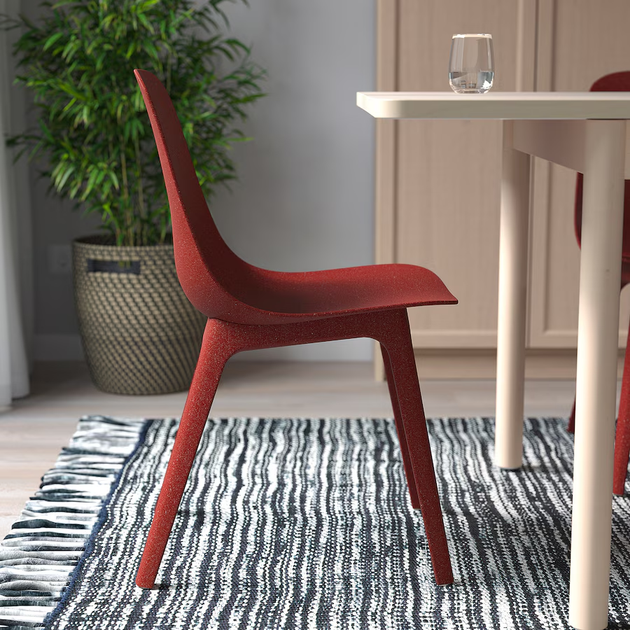 Кухонный стул ODGER IKEA 705.165.52 красный - изображение 2
