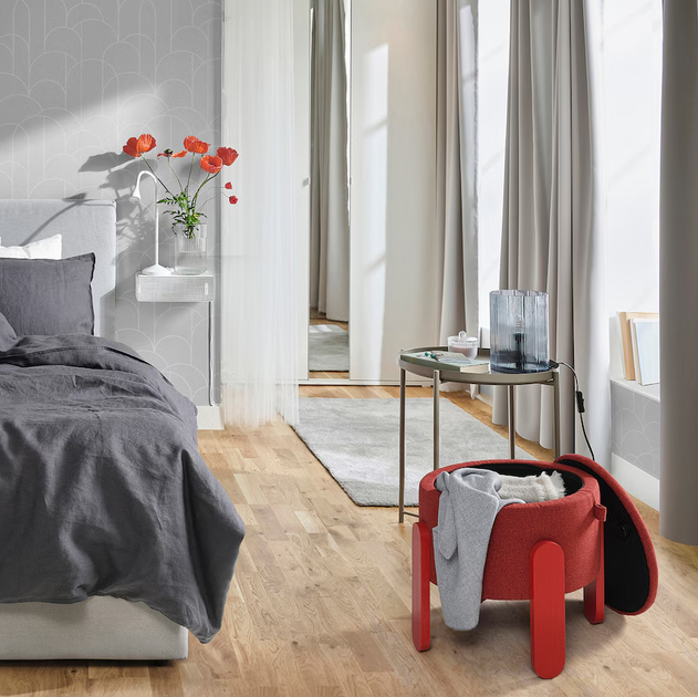Пуф с местом для хранения FОRLUNDA IKEA 405.702.44 красный - изображение 4