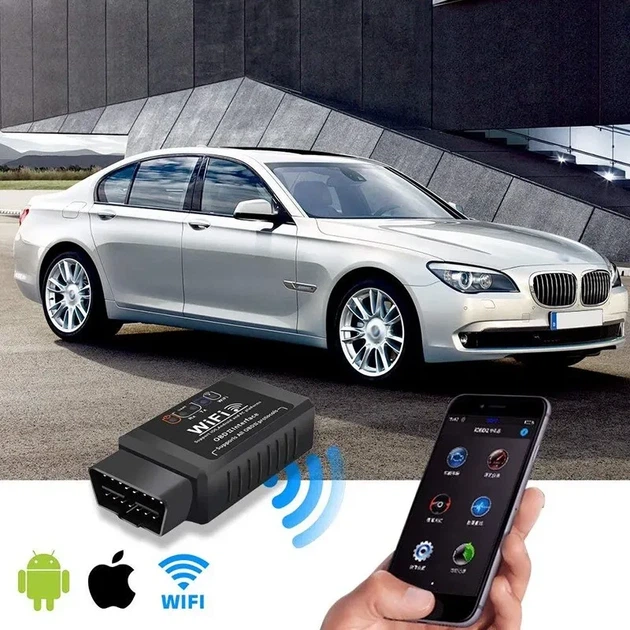 Автосканер OBD2 WIFI ELM327 V1.5 Bluetooth адаптер для диагностики авто для iPhone IOS /Android - изображение 6