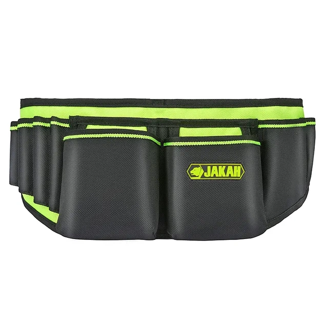 Пояс для інструментів JAKAH (12 кишень, металевий зажим для рулетки, ремінець для стрічки) - Фото 1 Пояс для інструментів JAKAH (12 кишень, металевий зажим для рулетки, ремінець для стрічки) - изображение 1