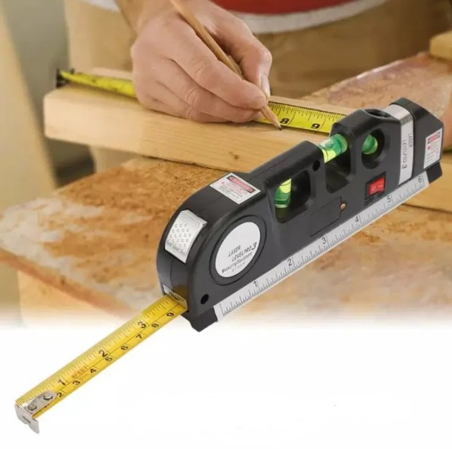Лазерный уровень Laser Level PRO3 Лазерная рулетка с линейкой - изображение 10