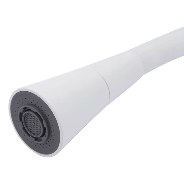 Смеситель для кухни с гибким изливом Kroner KRM Kuche - C132WHI белый/хром - изображение 4