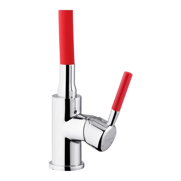 Смеситель для кухни с гибким изливом Kroner KRM Kuche - C132RED красный/хром - изображение 4
