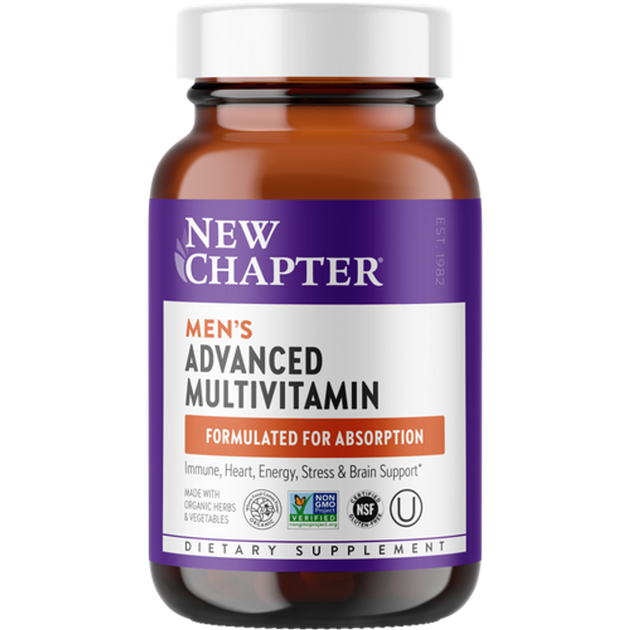 Мультивітаміни для чоловіків New Chapter Men's Advanced Multivitamin, 48 вегетаріанських таблеток