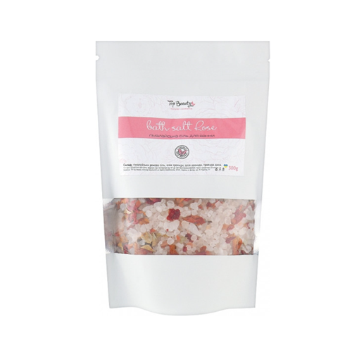 Гімалайська сіль Top Beauty bath salt Rose з пелюстками троянди, 300 г - Фото 1 Гімалайська сіль Top Beauty bath salt Rose з пелюстками троянди, 300 г - изображение 1