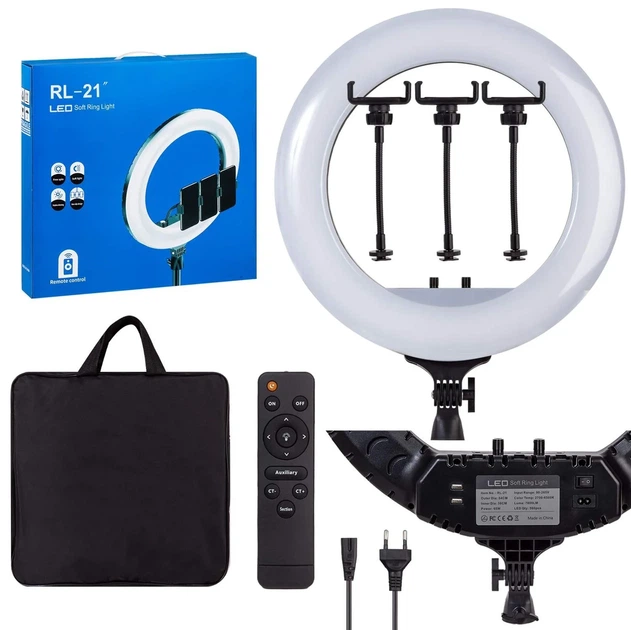 Кольцевая LED лампа RL-21 54 см 60 ВТ и штатив 2.1 м - Фото 2 Кольцевая LED лампа RL-21 54 см 60 ВТ и штатив 2.1 м - изображение 2