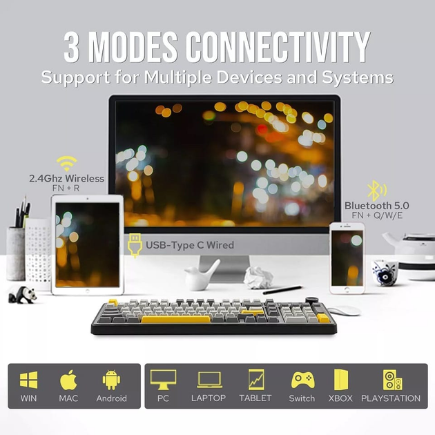 Клавиатура Ajazz AK980 игровая механическая с Gift switch v2, ENG раскладка - изображение 9