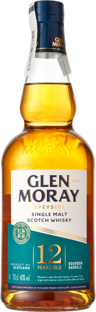 Виски Glen Moray 12 yo 0.7 л 40% в подарочной коробке