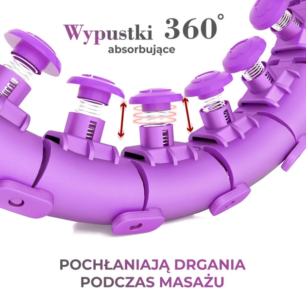 Хула-хуп HMS HHW12 Plus Size з вкладками та обтяжувачем Фіолетовий (5907695545265) - зображення 7