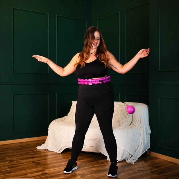 Хула-хуп HMS HHW12 Plus Size з вкладками та обтяжувачем Фіолетовий (5907695545265) - зображення 15