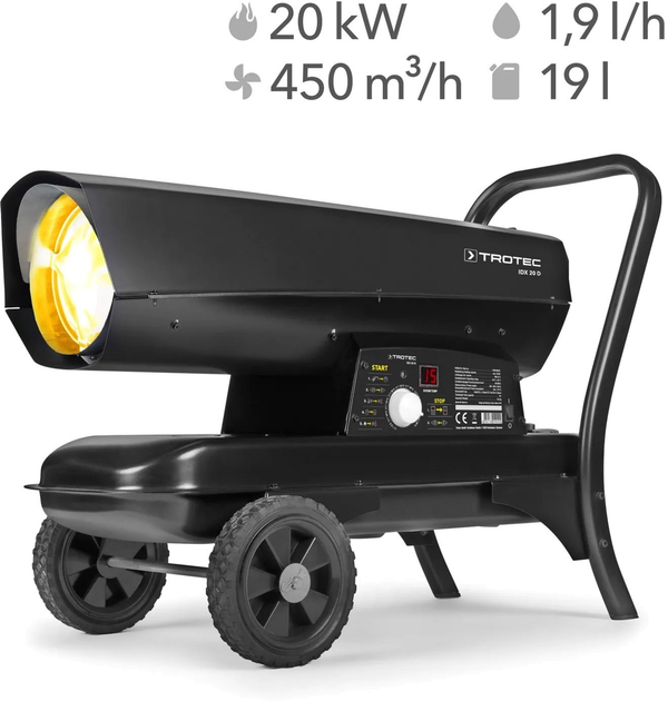 Дизельная тепловая пушка (тепловентилятор) Trotec IDX 20 D - изображение 11