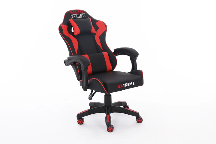 Комп'ютерне крісло тканинне Extreme ENZO 121 SERIES Чорно-червоний для геймерів та роботи - зображення 4