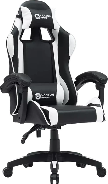 Fotel gamingowy Canyon Core SGCH2 Black-White (CNE-SGCH2W) - obraz 2