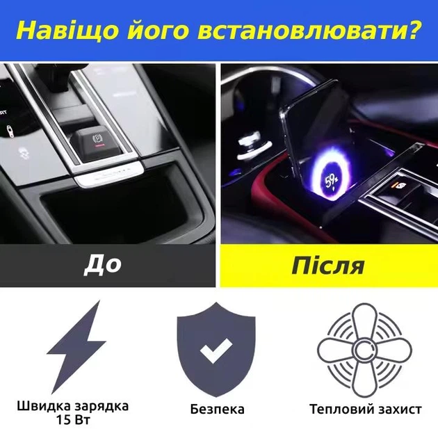 Кастомное автомобильное беспроводное зарядное устройство QI QINETIQ 15W для Porsche Cayenne 2015-2021 - Фото 3 Кастомное автомобильное беспроводное зарядное устройство QI QINETIQ 15W для Porsche Cayenne 2015-2021 - изображение 3