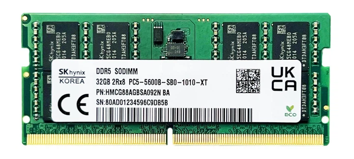 Оперативная память SK hynix SODIMM DDR5 32Gb 2Rx8 PC5-5600B-SB0