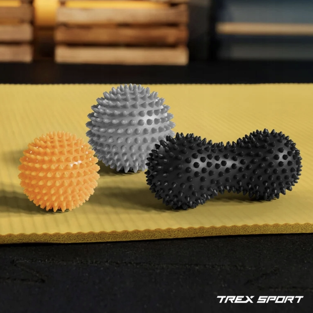 Набір масажних м'ячів Trex Sport TX-003MSB 3в1 для йоги та фітнесу PVC - зображення 11