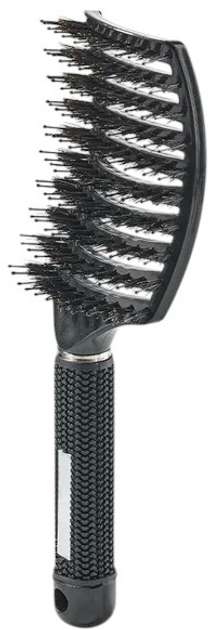 Szczotka do włosów Yuaia Haircare Curved Paddle czarna (769503612171) - obraz 1