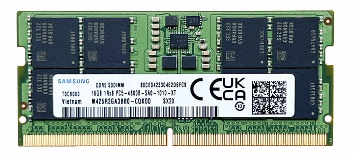 SAMSUNG DDR5 16GB （8G＊2）PC5-4800B SODIMM Оперативная память Samsung SODIMM DDR5 16Gb 1Rx8 PC5-4800B-SA0
