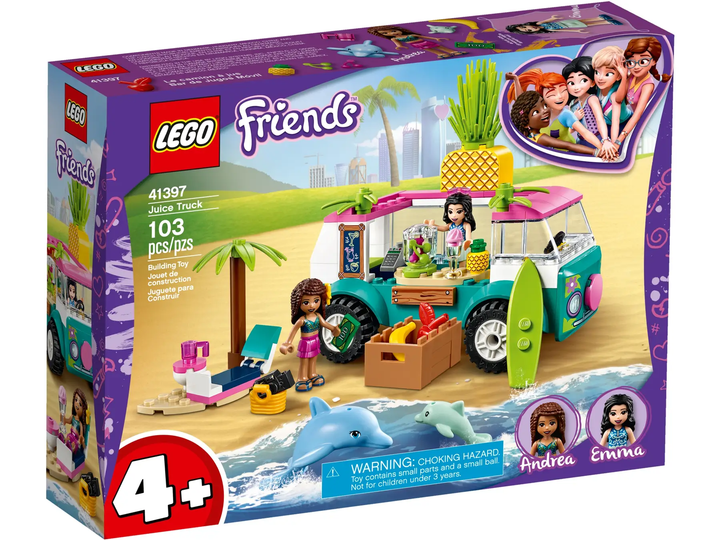 Zestaw klocków LEGO Friends 4+ Food truck z sokami 103 elementy (41397) - obraz 1