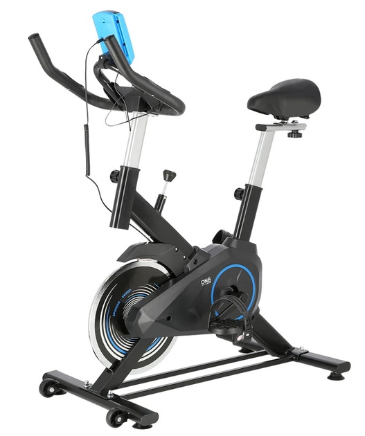 Rower treningowy spinningowy One Fitness SW2501 Czarny (5907695596755) - obraz 1