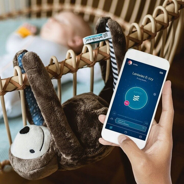 Maskotka interaktywna Whisbear E-zzy the Sloth Leniwiec z czujnikiem płaczu i aplikacją mobilną (5905279995734) - obraz 8