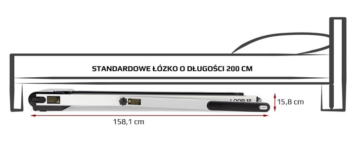 Bieżnia elektryczna HMS LOOP12 Czarna (5907695591996) - obraz 7