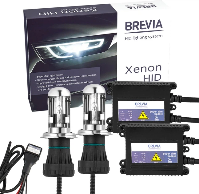 Комплект ксенону Brevia Н4 4300К + Super Slim Ballast (15442BR) - Фото 1 Комплект ксенону Brevia Н4 4300К + Super Slim Ballast (15442BR) - зображення 1