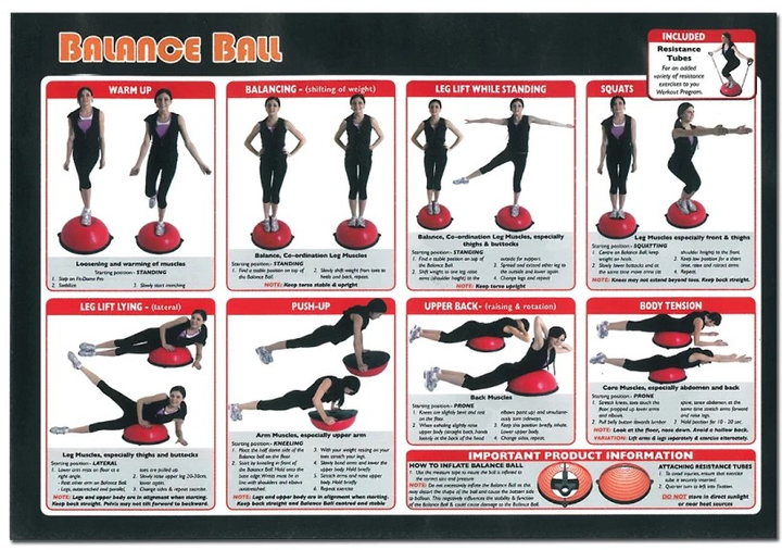Piłka fitness do balansowania HMS Premium BSX PRO (5907695534610) - obraz 11