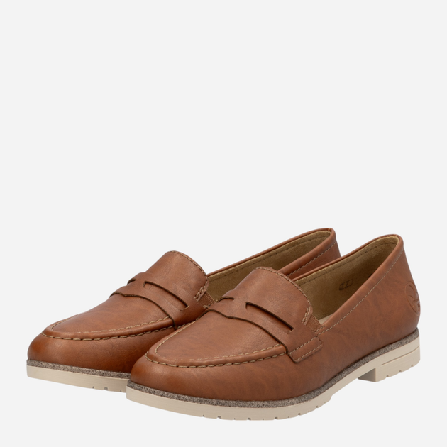 Loafersy damskie RIEKER 45300-24 37 (4UK) 24.5 cm Brązowe (4061811645763) - obraz 3