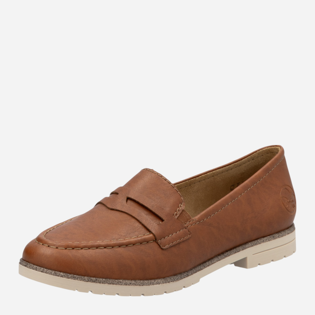Loafersy damskie RIEKER 45300-24 37 (4UK) 24.5 cm Brązowe (4061811645763) - obraz 5