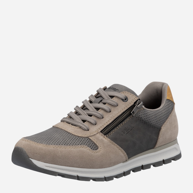 Sneakersy męskie do kostki RIEKER B0505-42 42 (8UK) 28 cm Szare (4061811610198) - obraz 5
