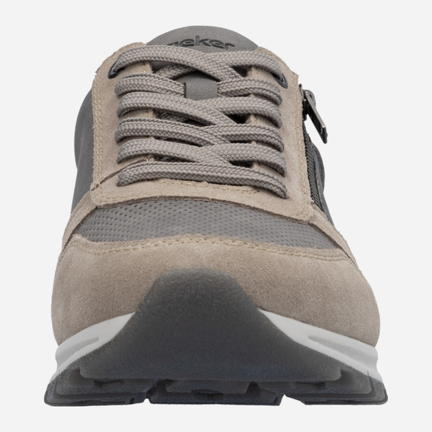 Sneakersy męskie do kostki RIEKER B0505-42 42 (8UK) 28 cm Szare (4061811610198) - obraz 6