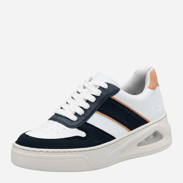 Sneakersy damskie do kostki RIEKER N6410-80 36 (3.5UK) 24 cm Białe (4061811724222) - obraz 5