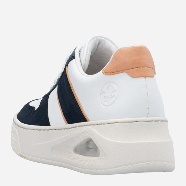 Sneakersy damskie do kostki RIEKER N6410-80 37 (4UK) 24.5 cm Białe (4061811724239) - obraz 7