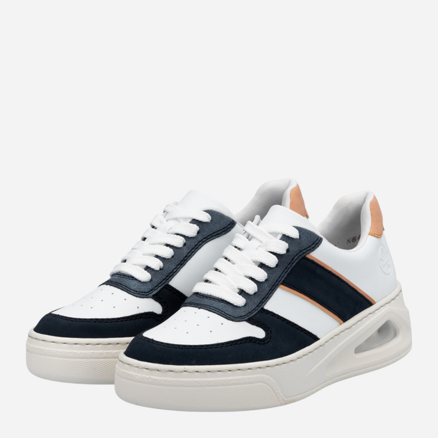 Sneakersy damskie do kostki RIEKER N6410-80 39 (6UK) 25.7 cm Białe (4061811724253) - obraz 3