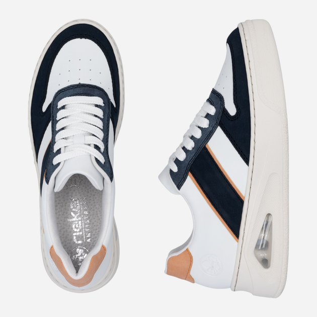 Sneakersy damskie do kostki RIEKER N6410-80 40 (6.5UK) 26.4 cm Białe (4061811724260) - obraz 8