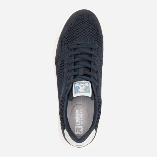 Sneakersy męskie z siatki RIEKER U1104-14 41 (7.5UK) 27 cm Ciemnogranatowe (4061811650415) - obraz 9